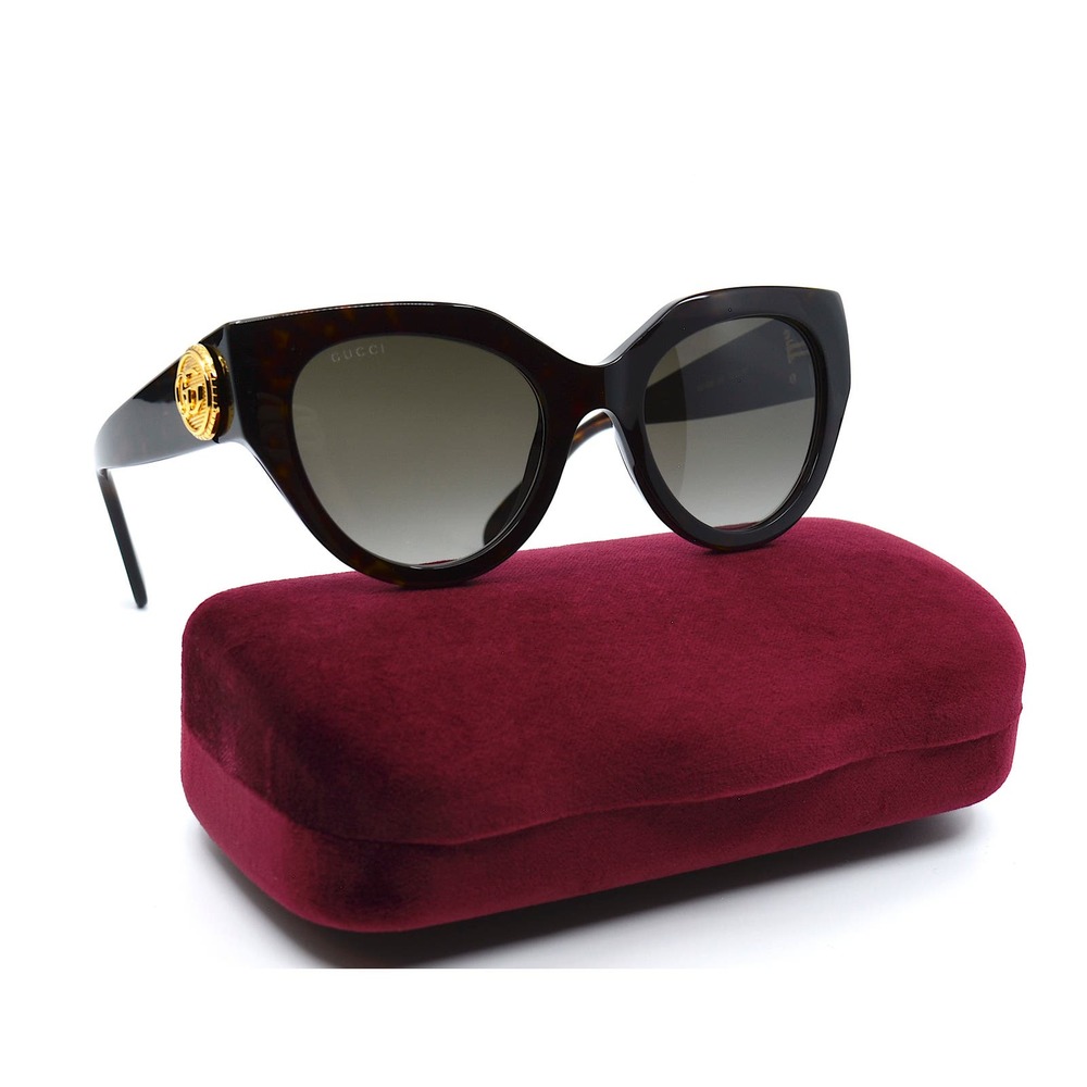 Gucci GG1408S 003 Havana Brown Cat Eye Sunglasses NWT - Picture 5 of 15